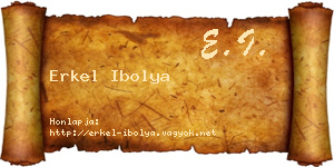 Erkel Ibolya névjegykártya
