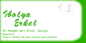 ibolya erkel business card